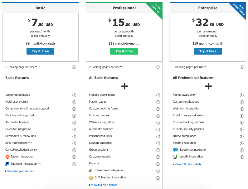 Schedule-once-pricing